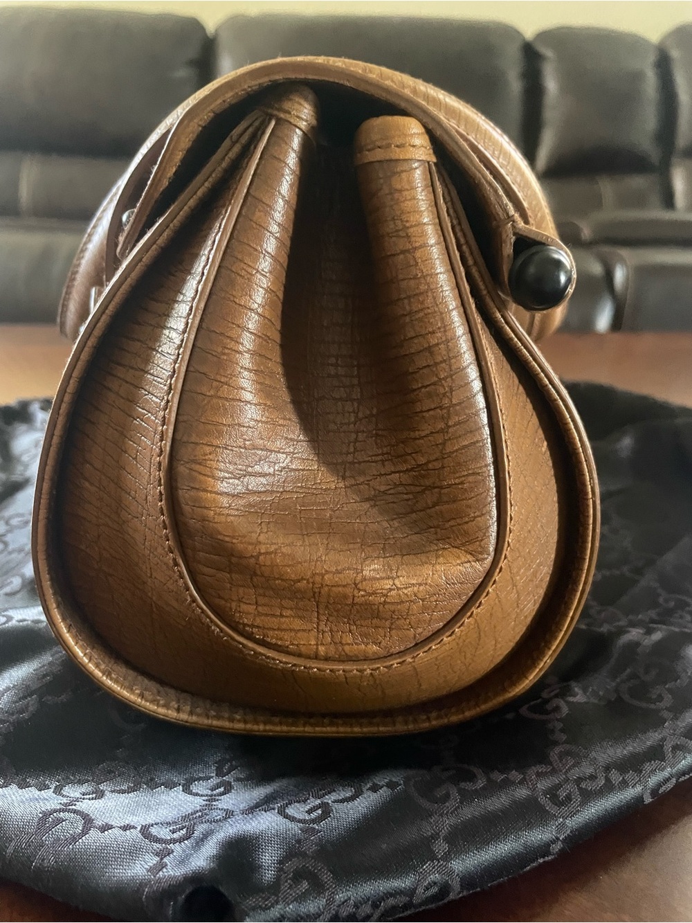Gucci Vintage Tom Ford Bamboo Canvas Cylinder Satchel Bag - Picture 11 of 15